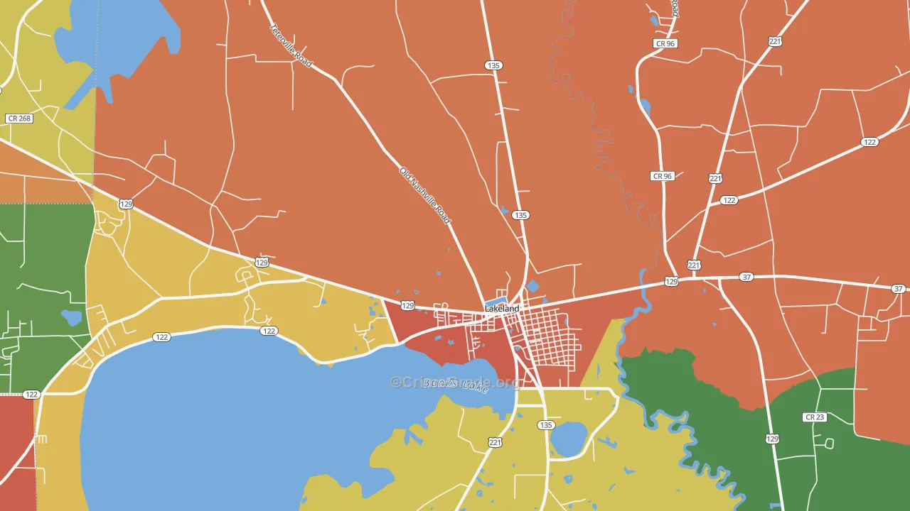 31635, GA Map of Theft Rates