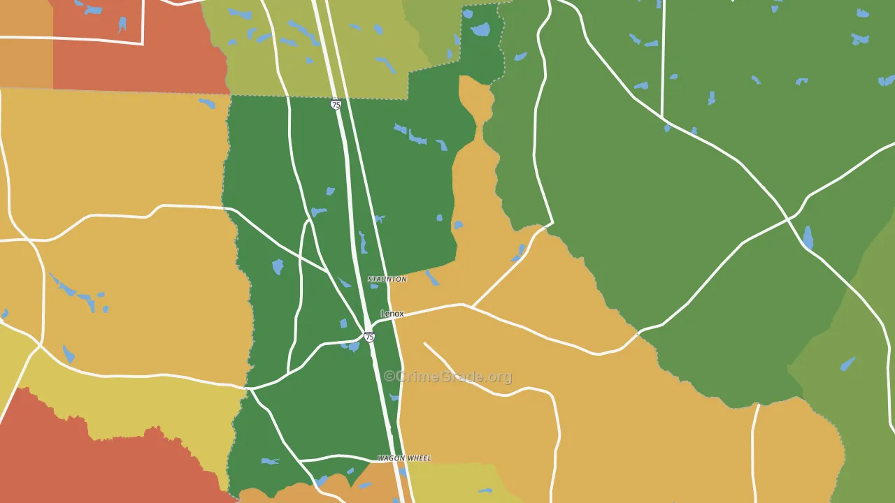 31637, GA Map of Theft Rates