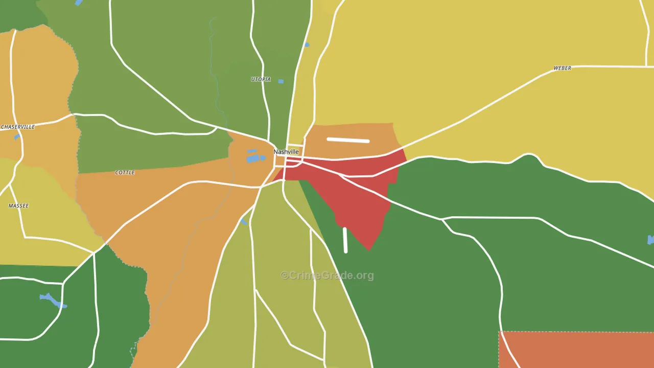 31639, GA Map of Theft Rates