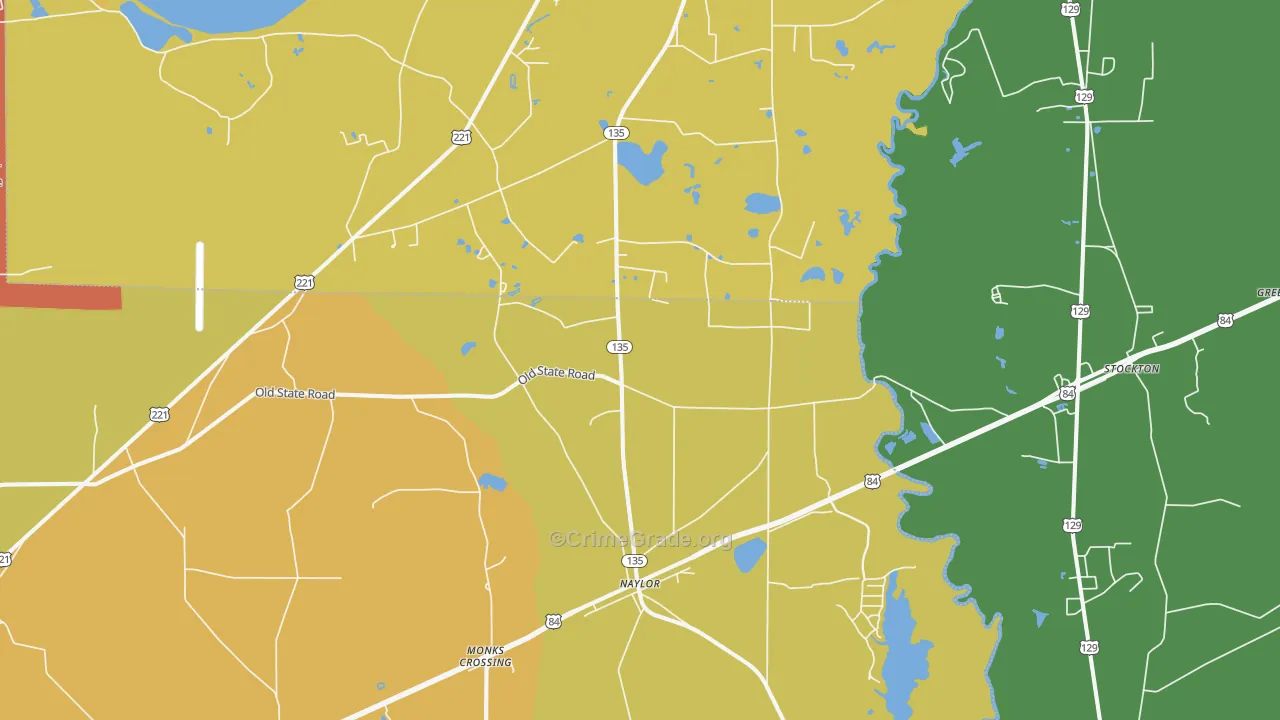 31641, GA Map of Theft Rates