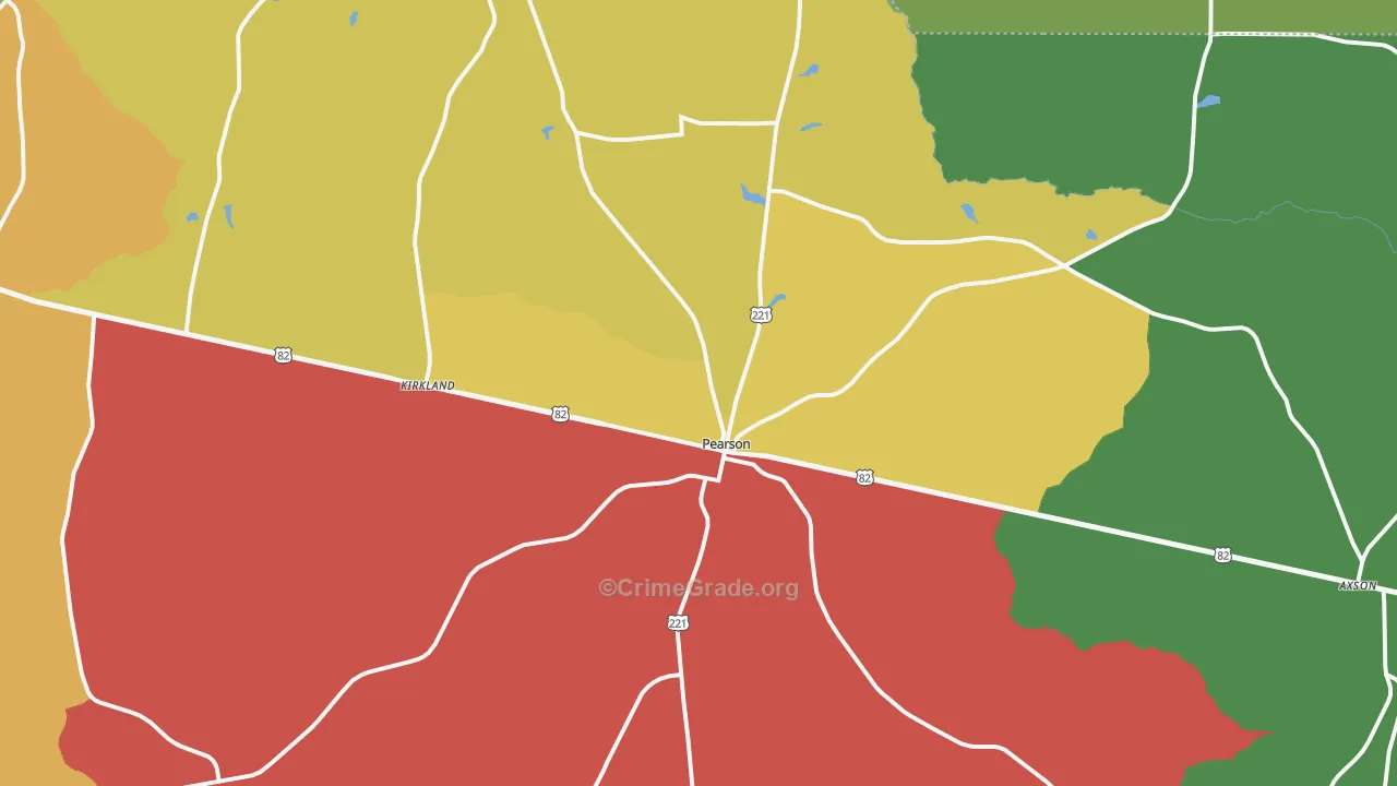 31642, GA Map of Theft Rates