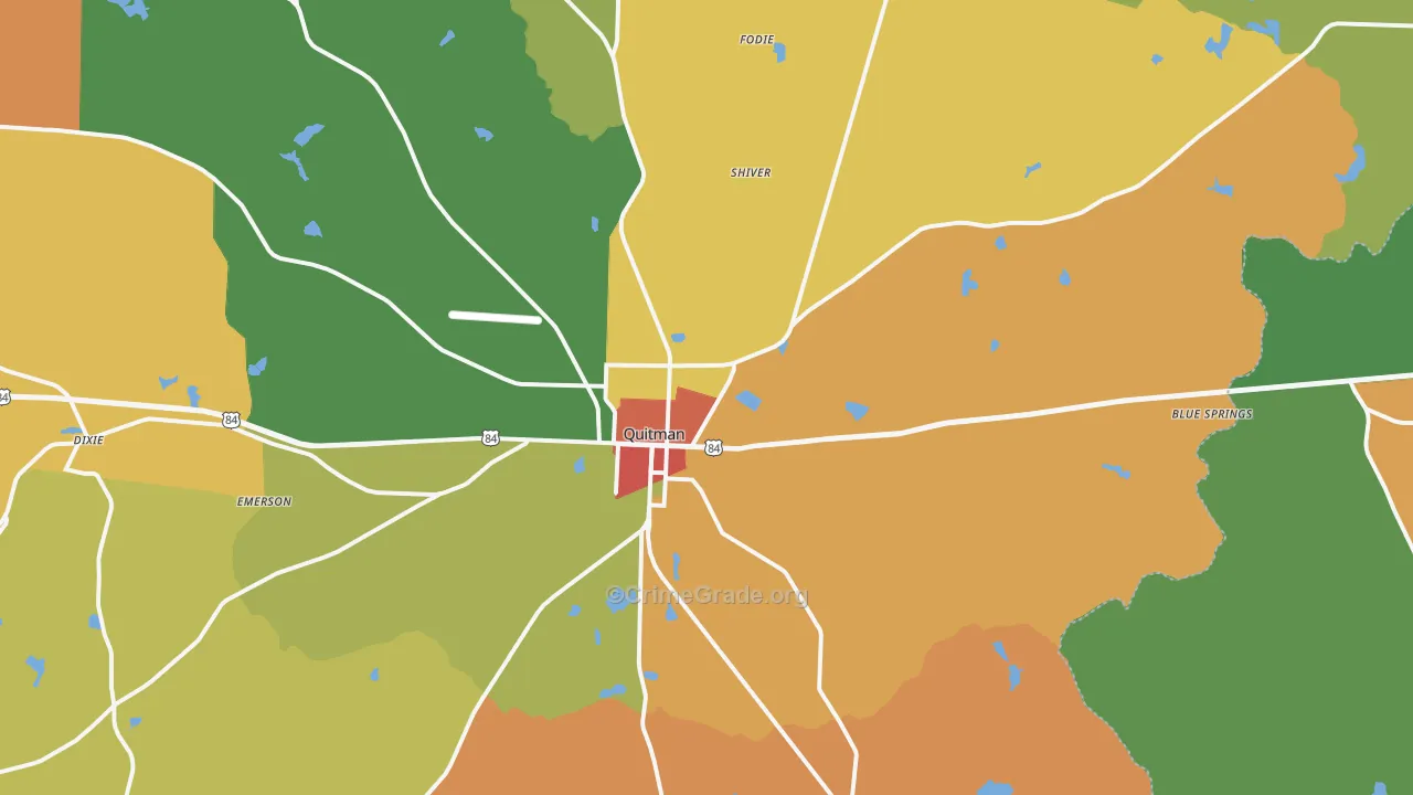 31643, GA Map of Theft Rates
