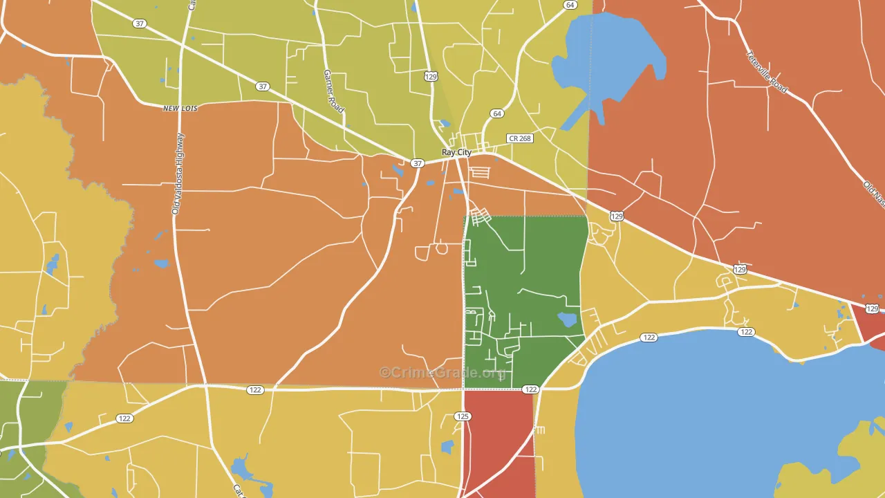 31645, GA Map of Theft Rates
