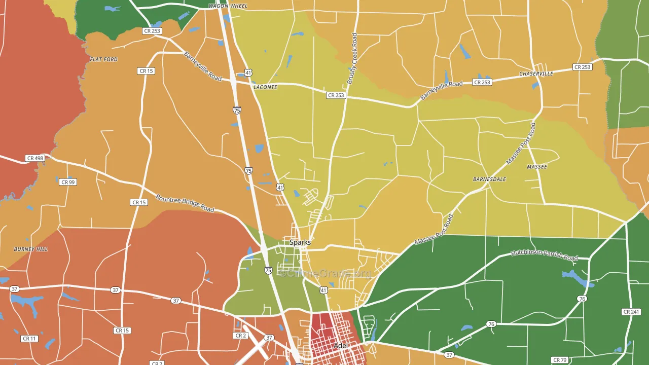 31647, GA Map of Theft Rates