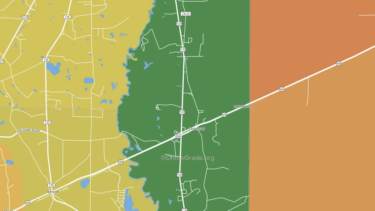 31649, GA Map of Theft Rates