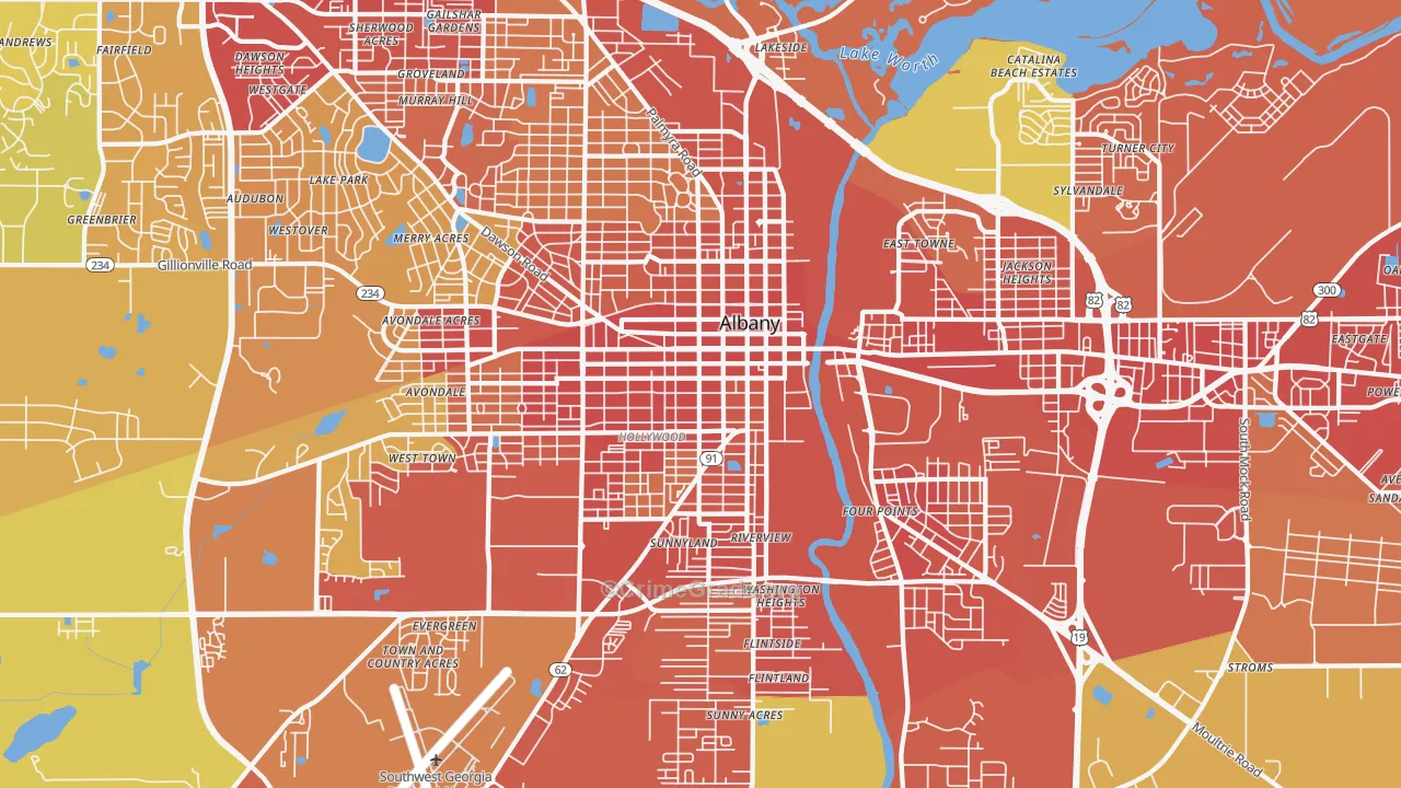 31701, GA Map of Theft Rates