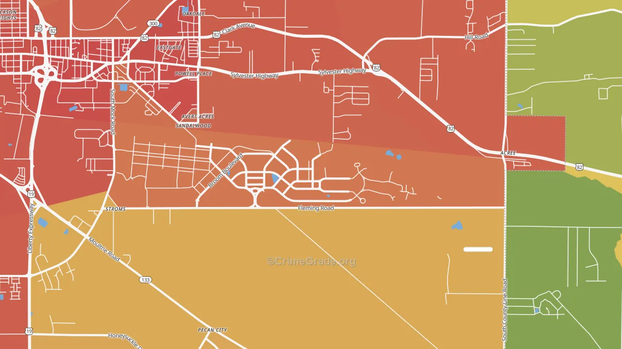 31704, GA Map of Theft Rates