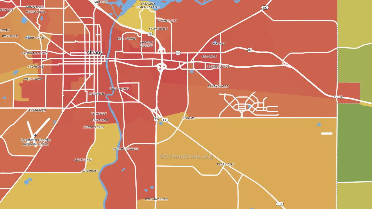 31705, GA Map of Theft Rates