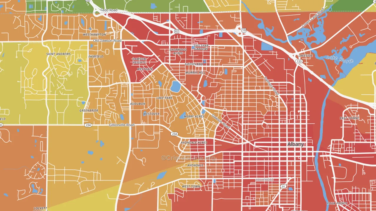 31707, GA Map of Theft Rates