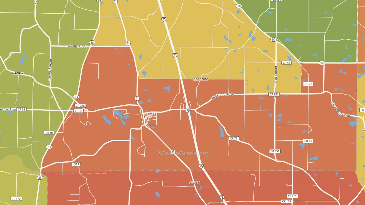 31712, GA Map of Theft Rates