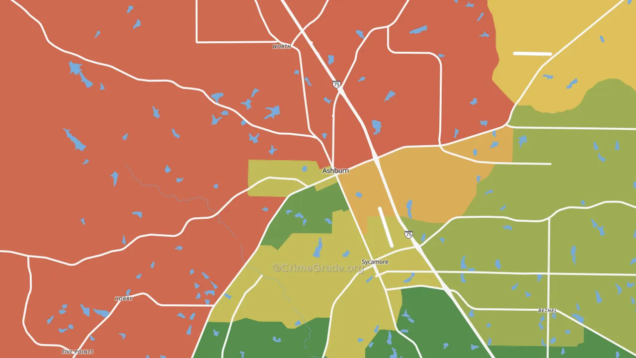 31714, GA Map of Theft Rates