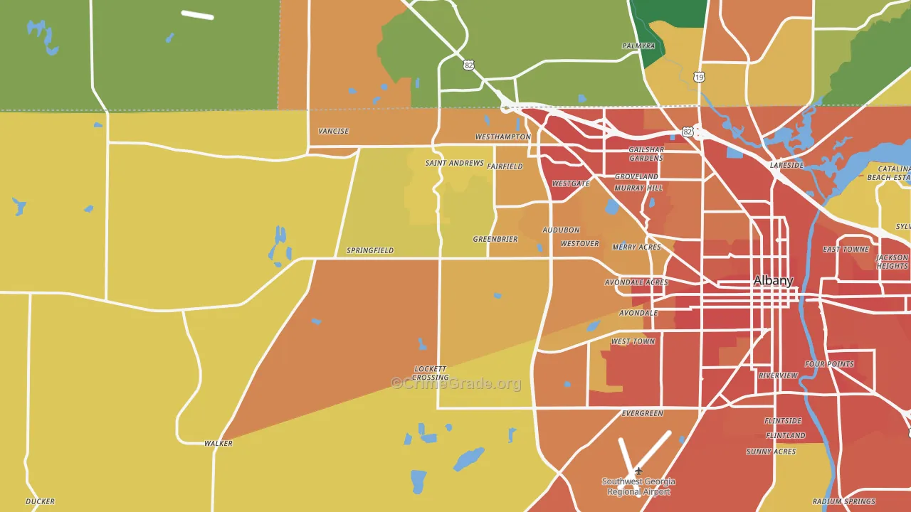 31721, GA Map of Theft Rates