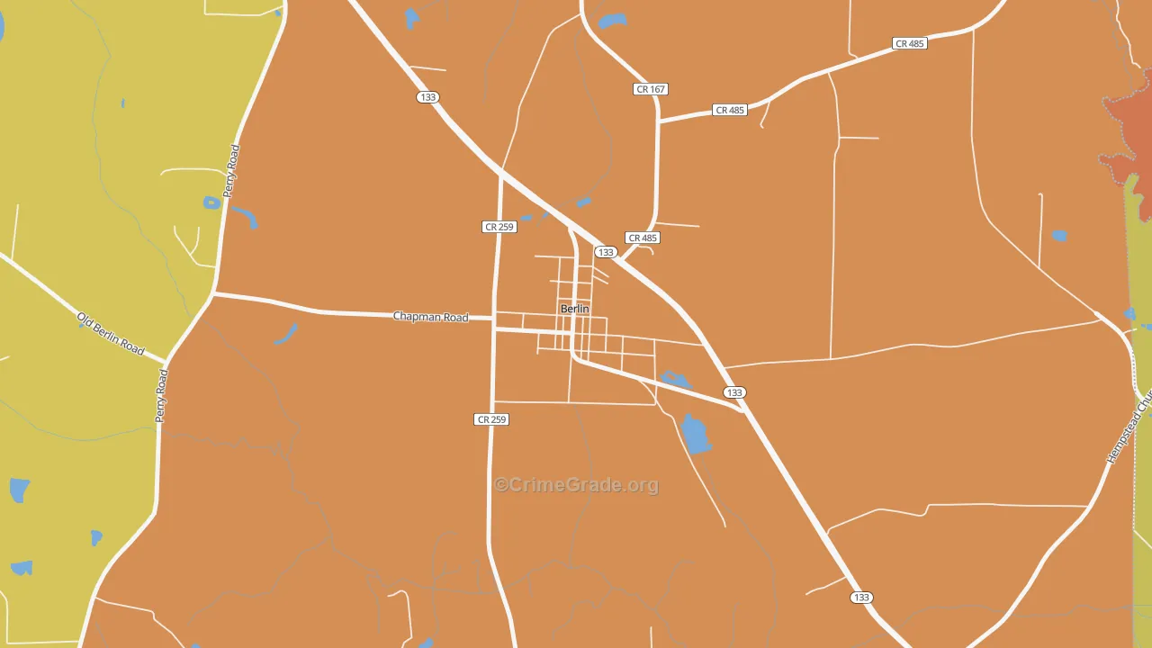 31722, GA Map of Theft Rates