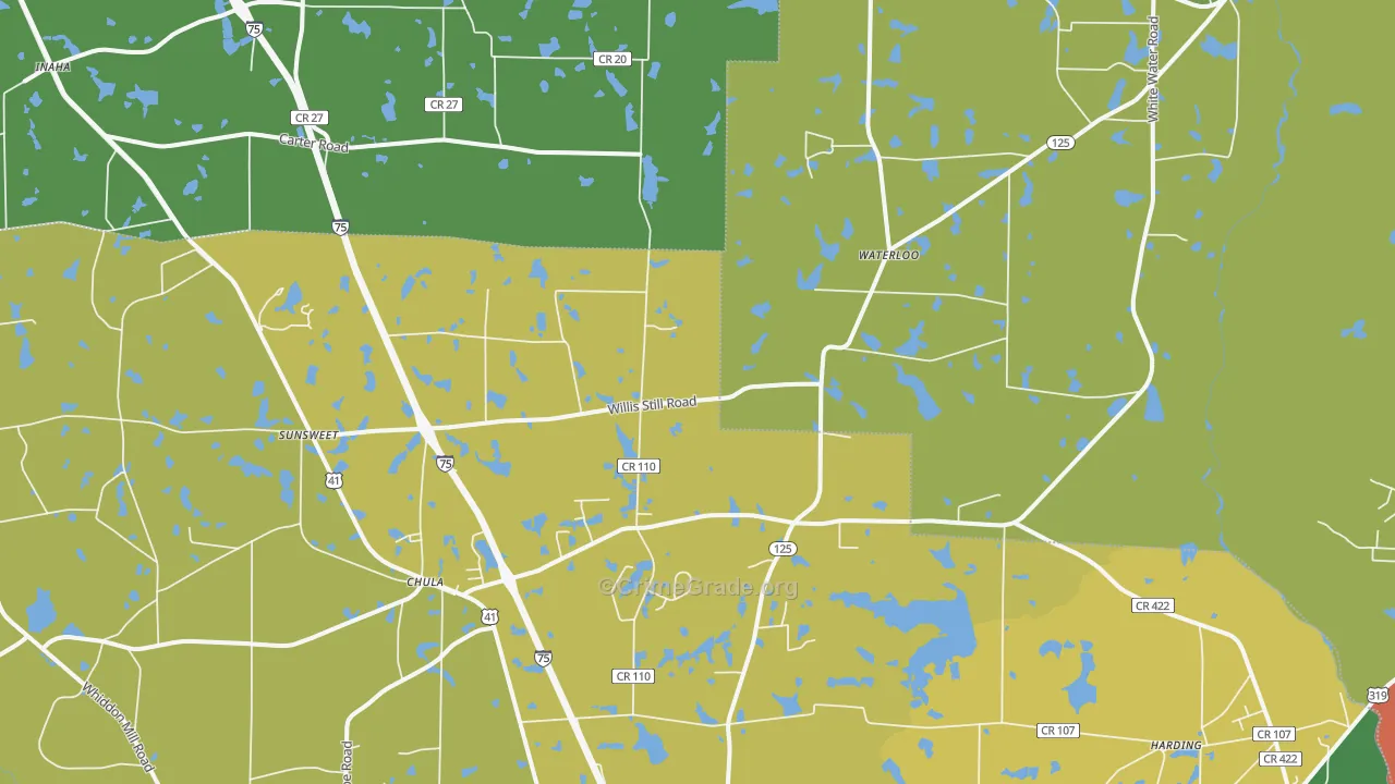 31733, GA Map of Theft Rates