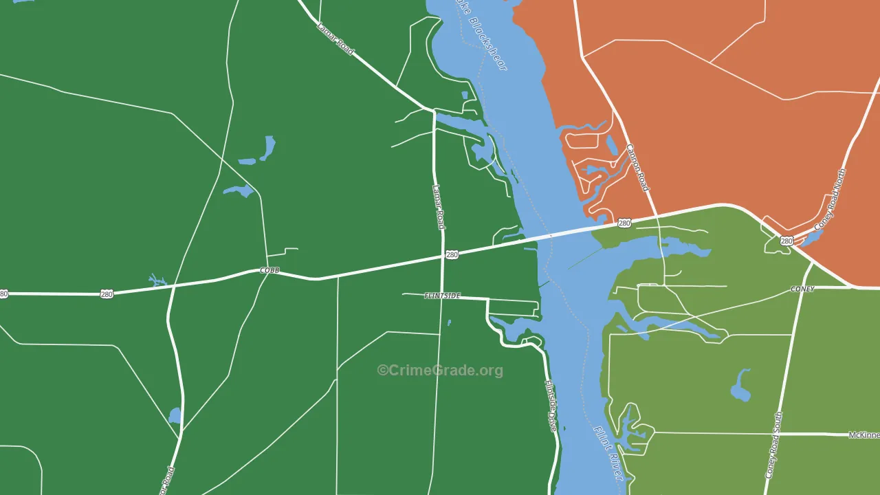 31735, GA Map of Theft Rates