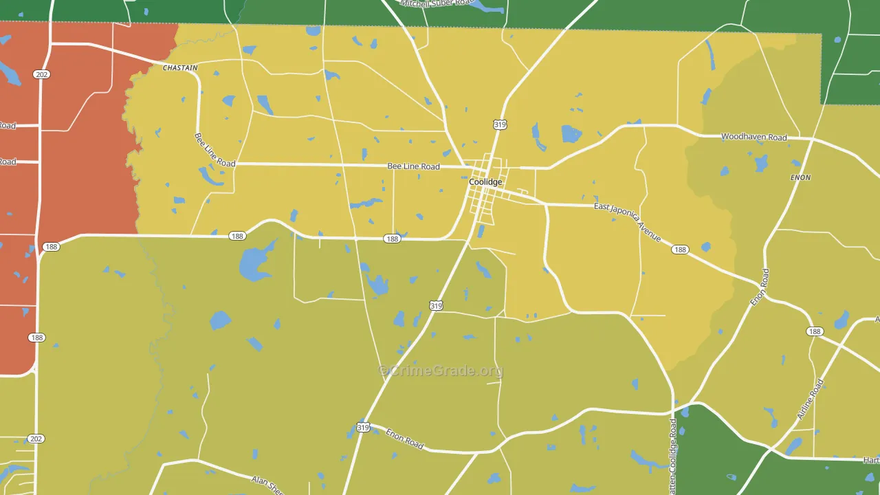 31738, GA Map of Theft Rates