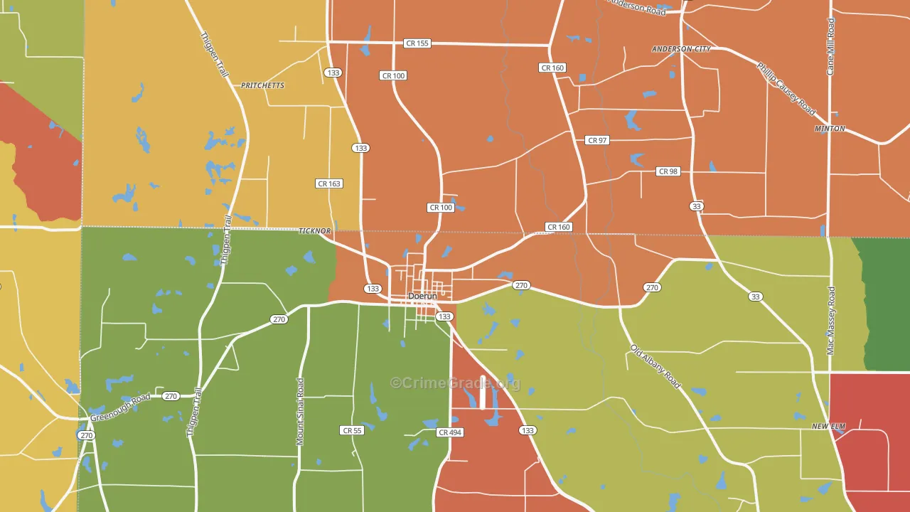 31744, GA Map of Theft Rates