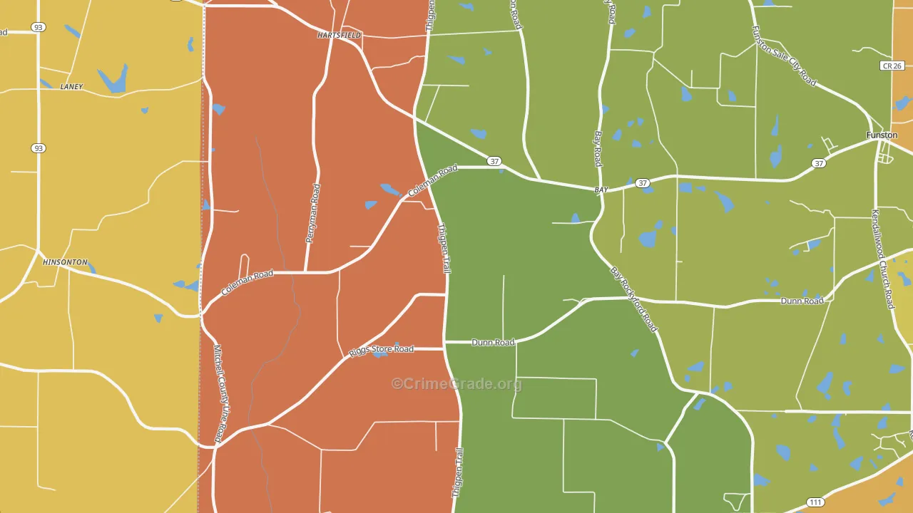31756, GA Map of Theft Rates