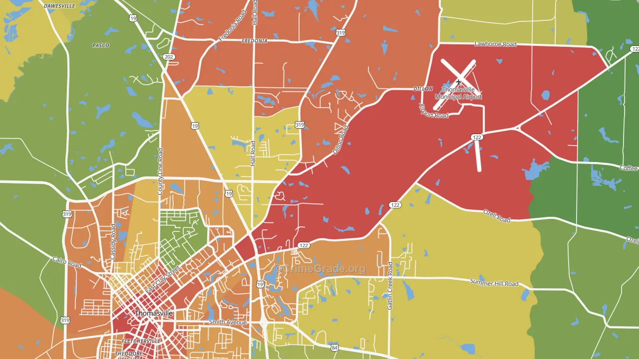31757, GA Map of Theft Rates