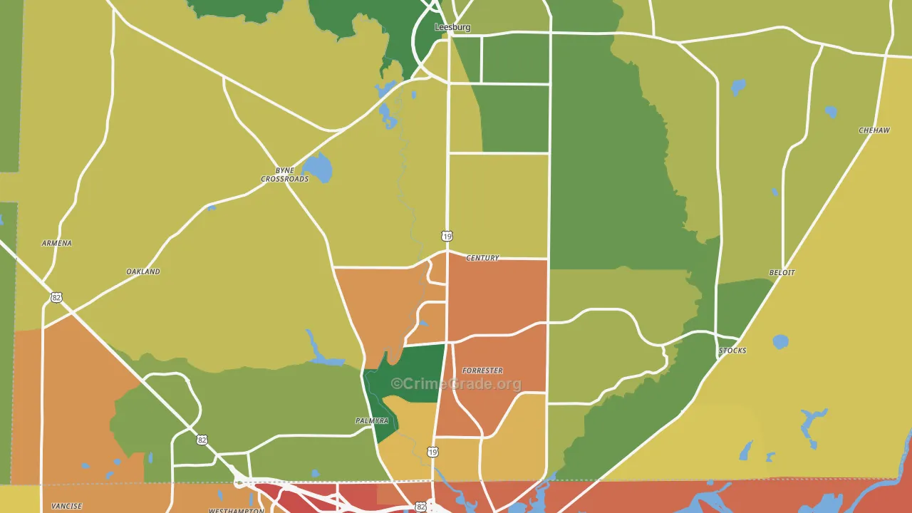 31763, GA Map of Theft Rates