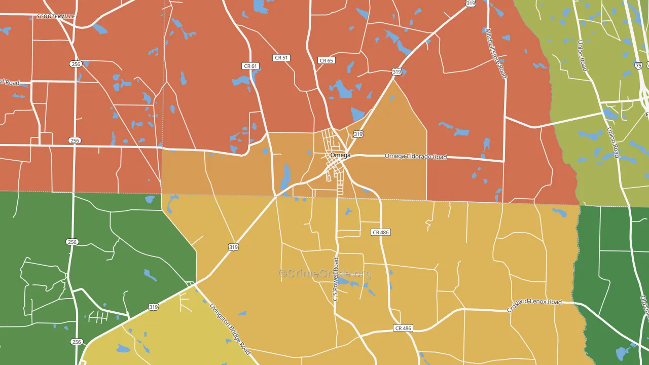 31775, GA Map of Theft Rates