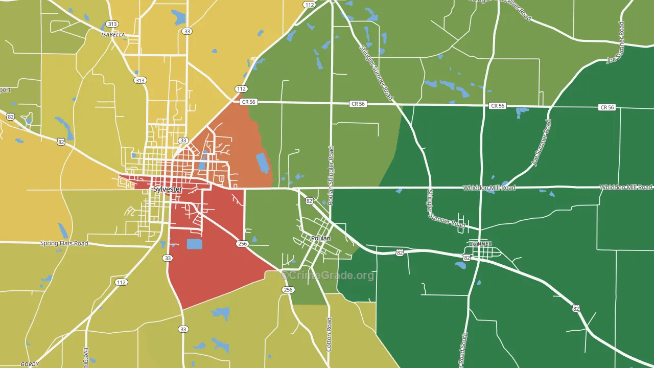 31781, GA Map of Theft Rates
