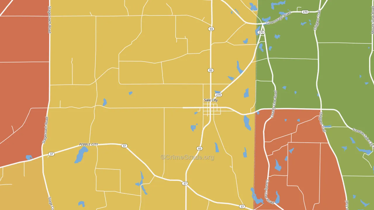 31784, GA Map of Theft Rates