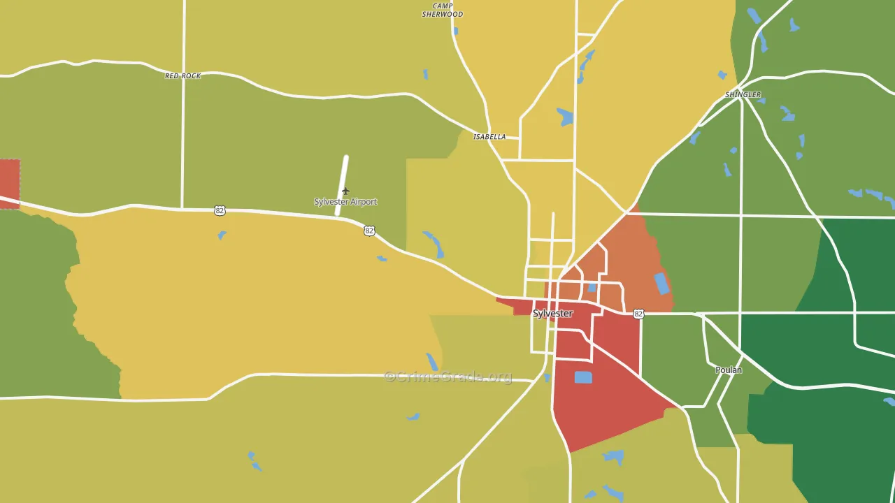 31791, GA Map of Theft Rates