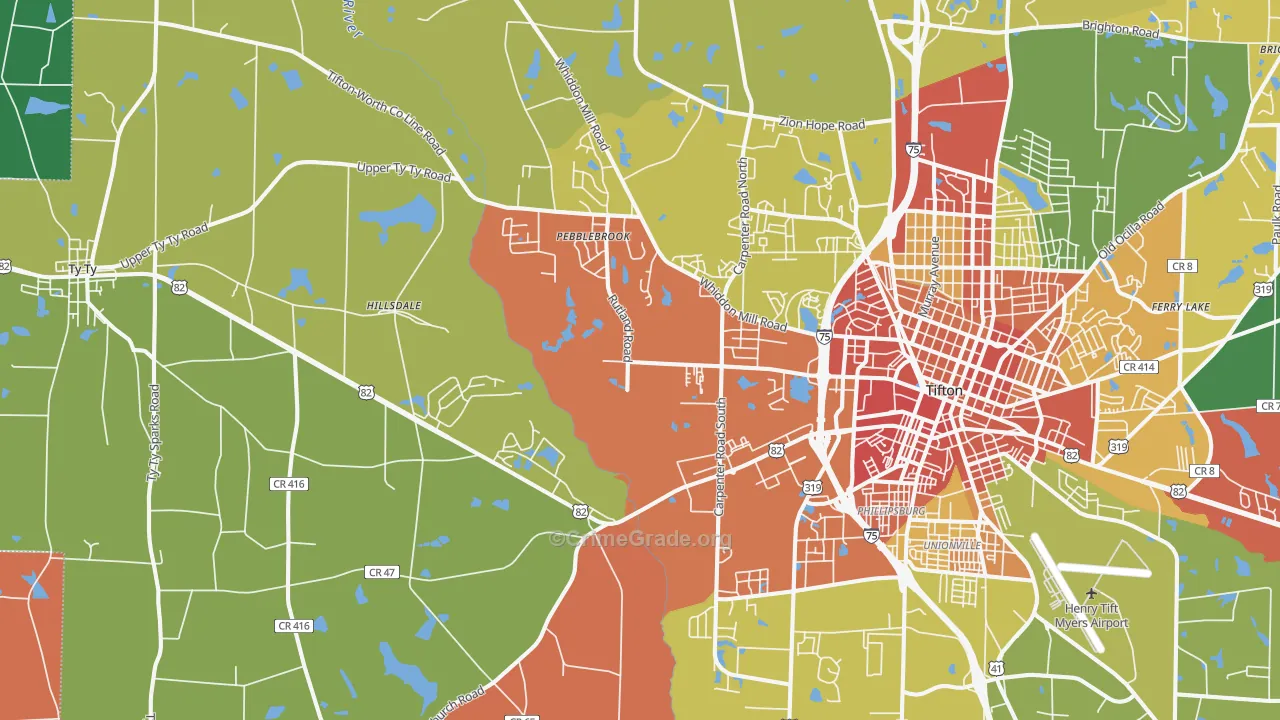 31793, GA Map of Theft Rates