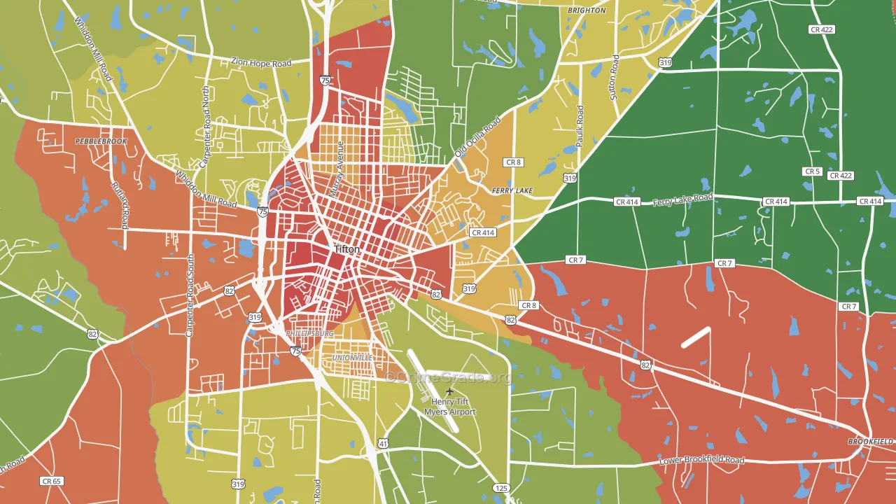 31794, GA Map of Theft Rates