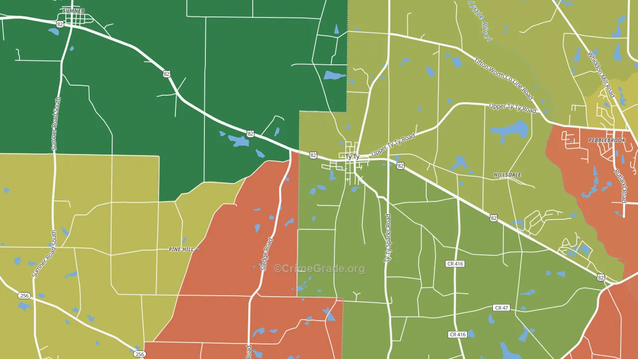 31795, GA Map of Theft Rates