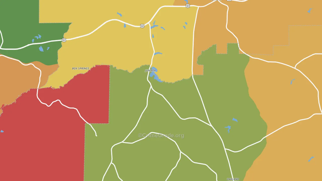 31801, GA Map of Theft Rates