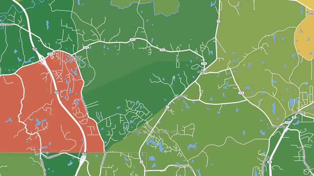31804, GA Map of Theft Rates