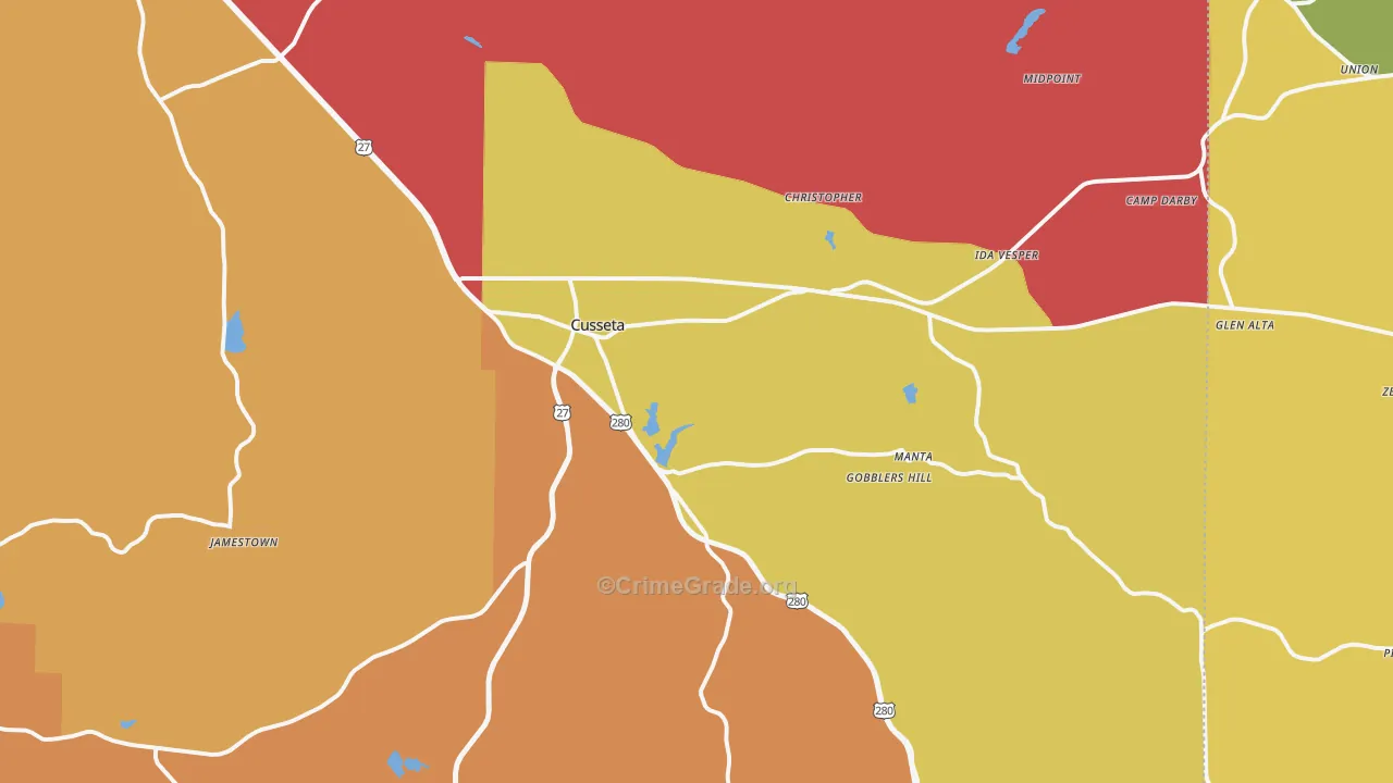 31805, GA Map of Theft Rates