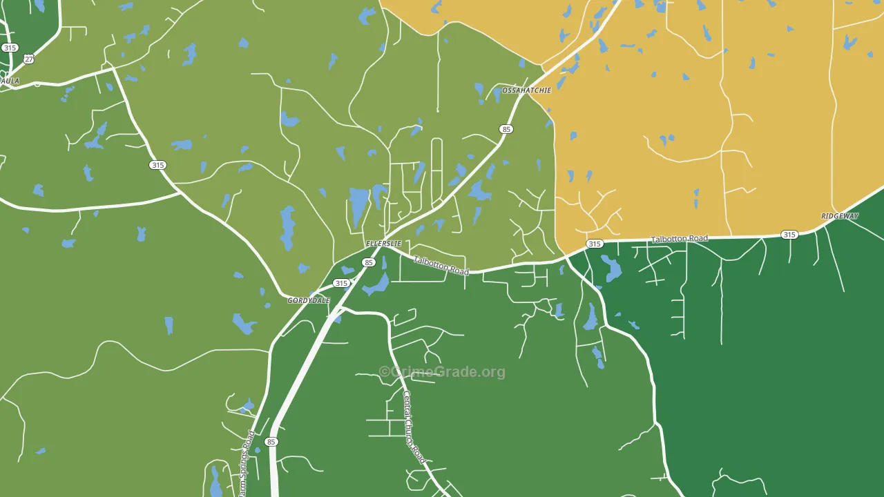 31807, GA Map of Theft Rates