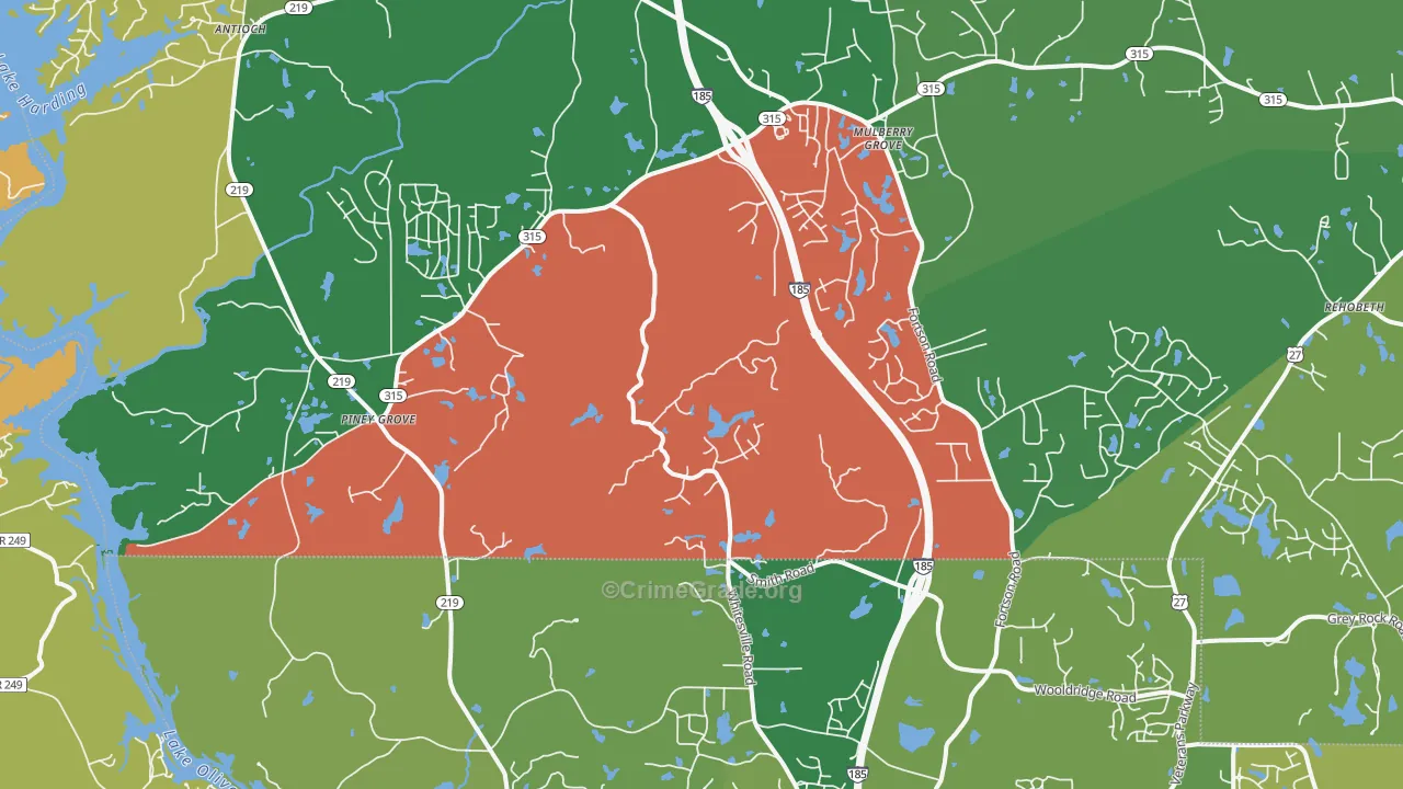 31808, GA Map of Theft Rates