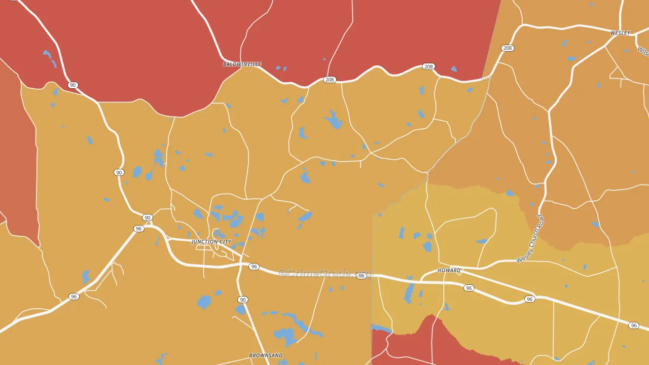 31812, GA Map of Theft Rates