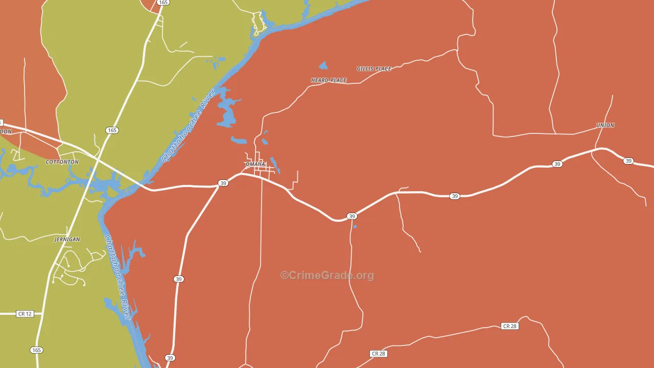 31821, GA Map of Theft Rates