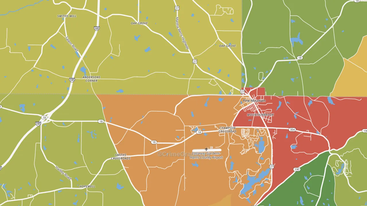 31822, GA Map of Theft Rates
