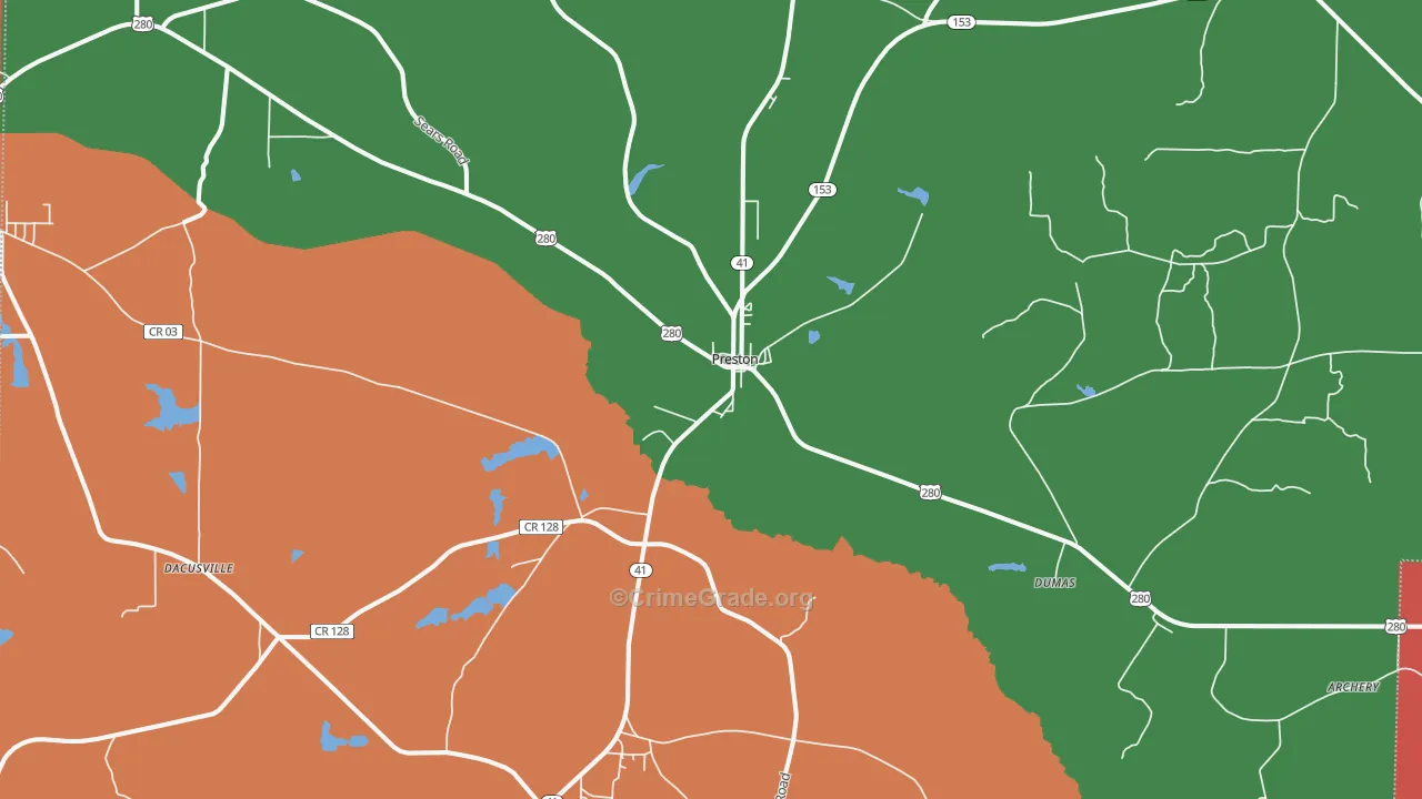 31824, GA Map of Theft Rates