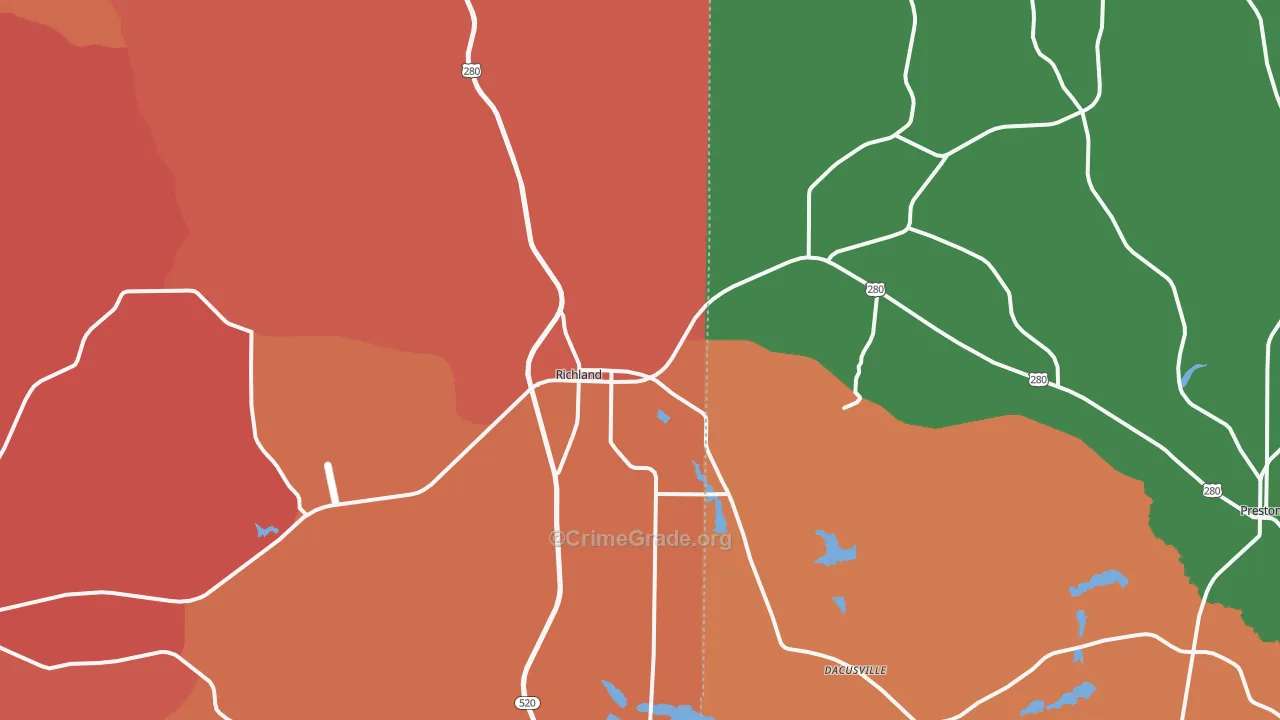 31825, GA Map of Theft Rates