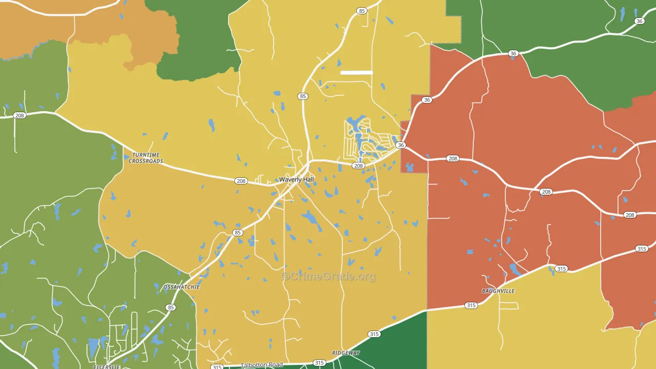 31831, GA Map of Theft Rates