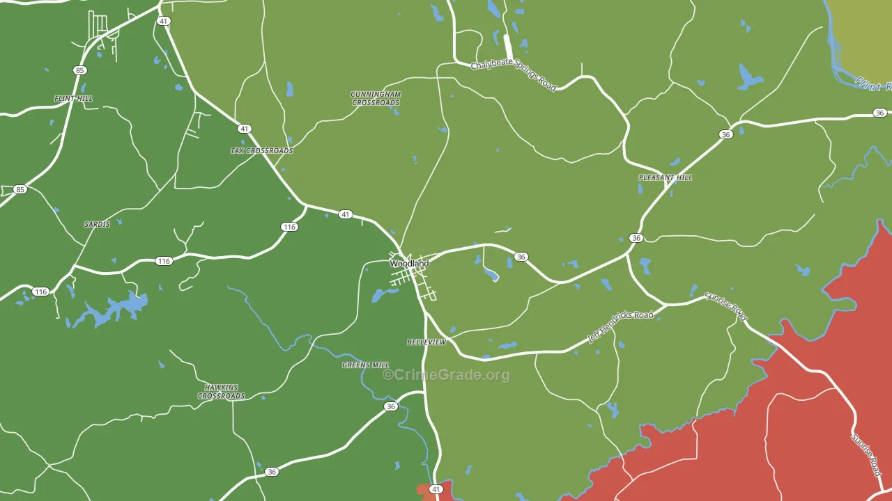 31836, GA Map of Theft Rates