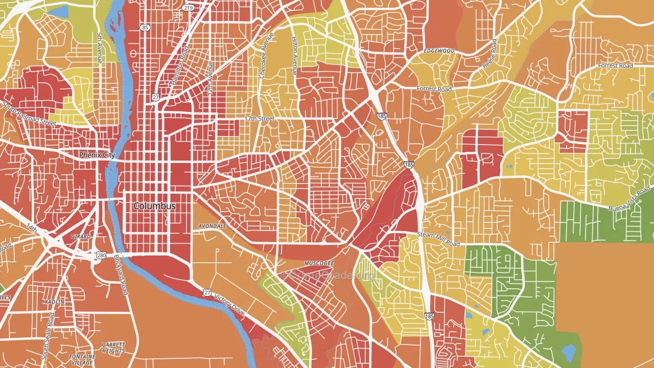 31906, GA Map of Theft Rates