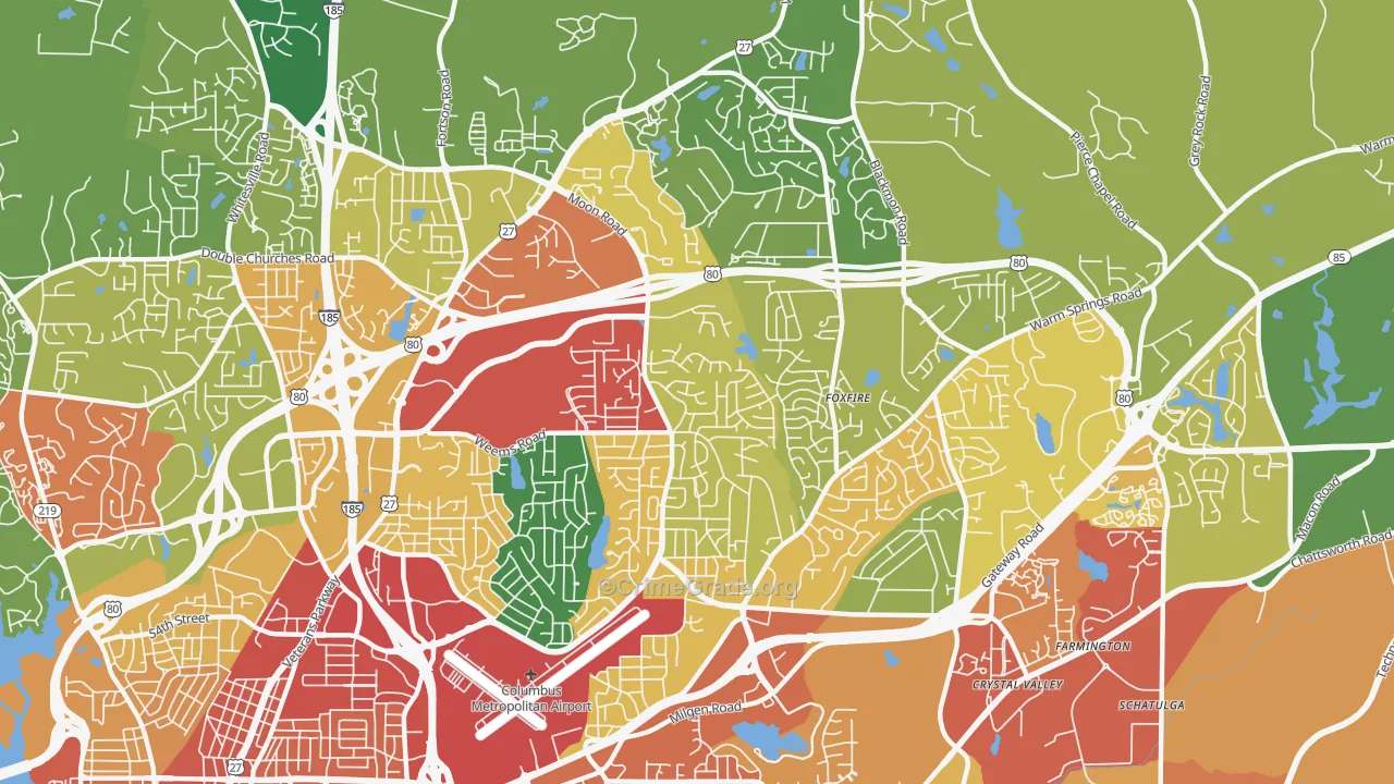 31909, GA Map of Theft Rates