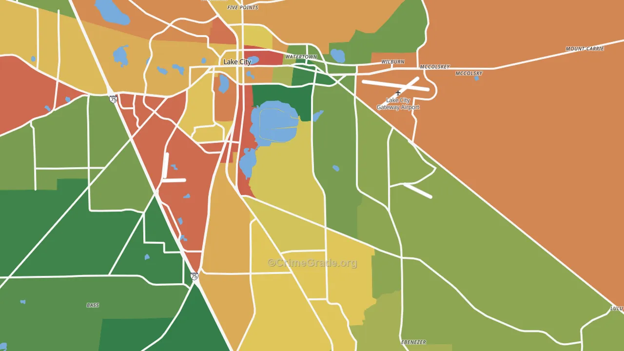 32025, FL Map of Theft Rates