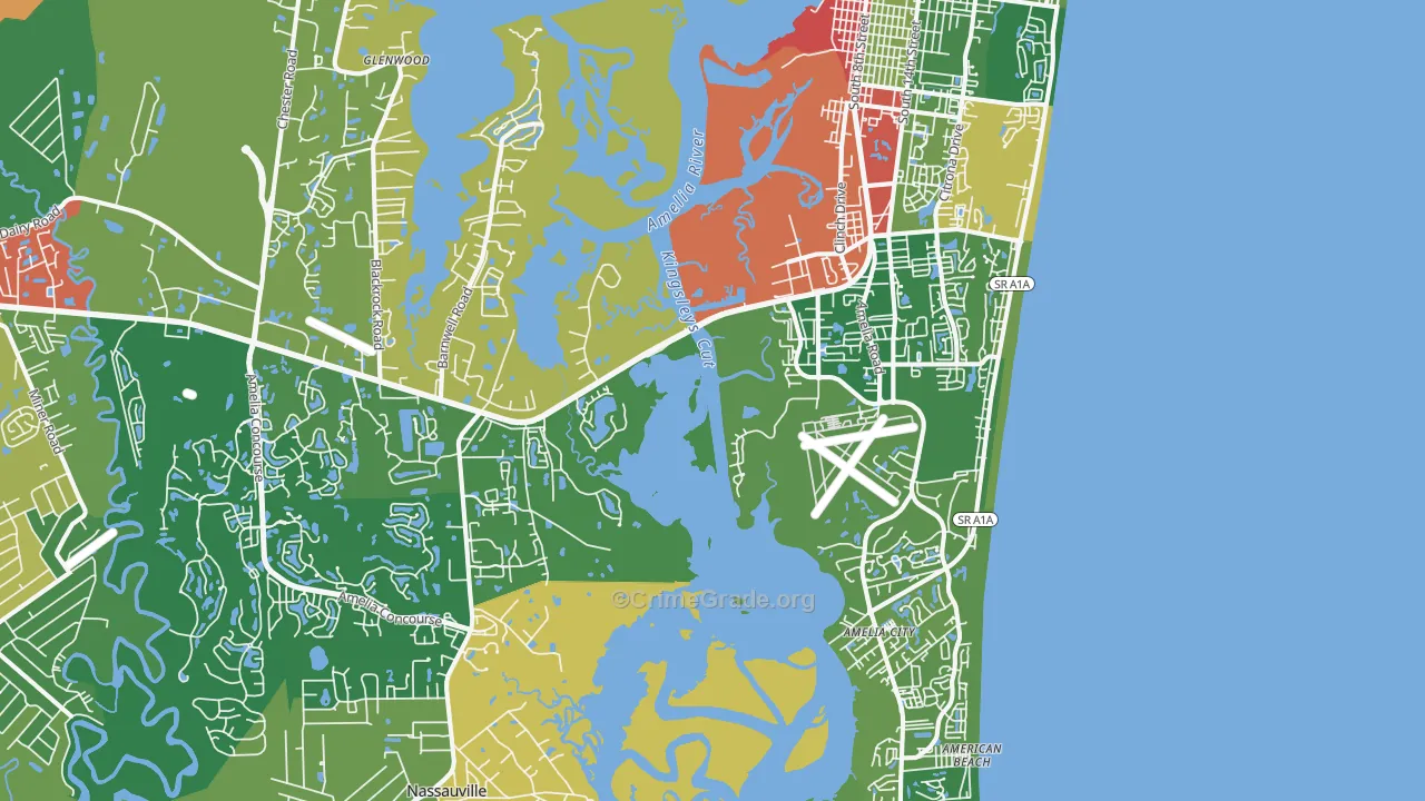 32034, FL Map of Theft Rates