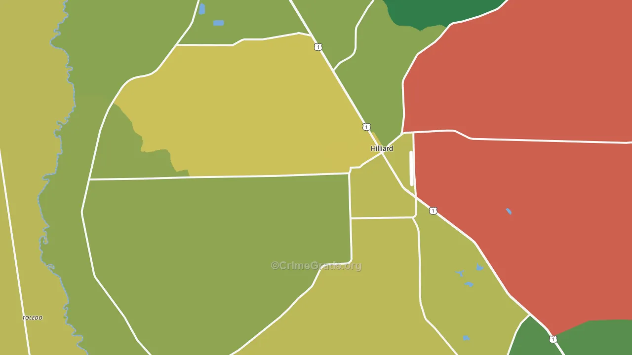 32046, FL Map of Theft Rates
