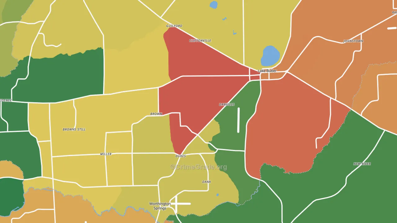32054, FL Map of Theft Rates