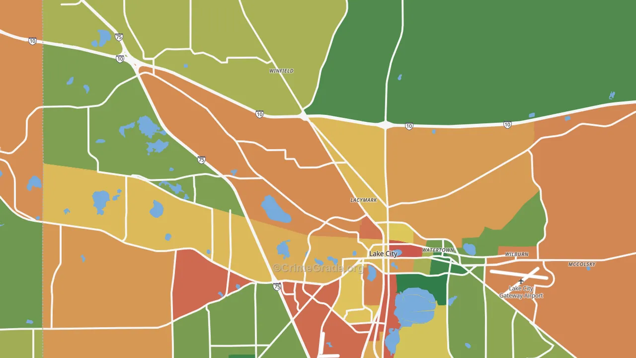 32055, FL Map of Theft Rates